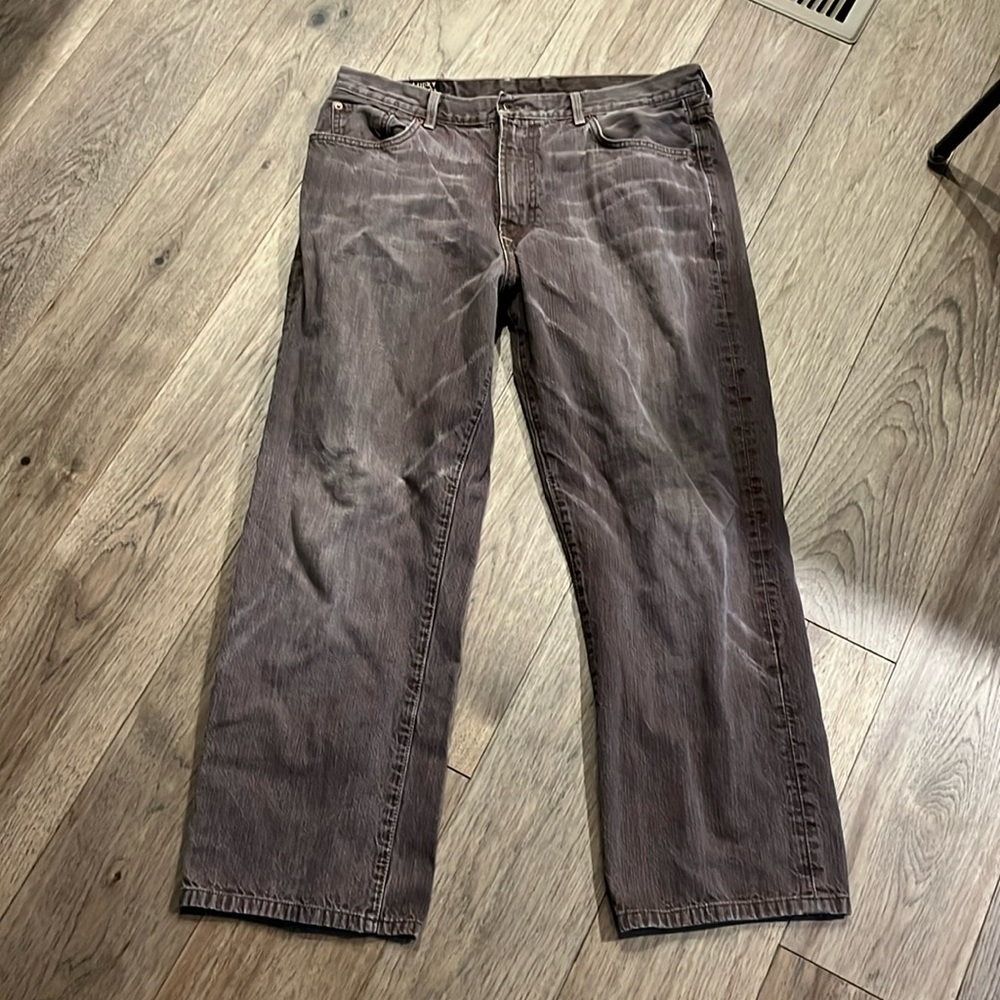 LUCKY BRAND 181 relaxed leg dark brown denim pants, size 36 x 28